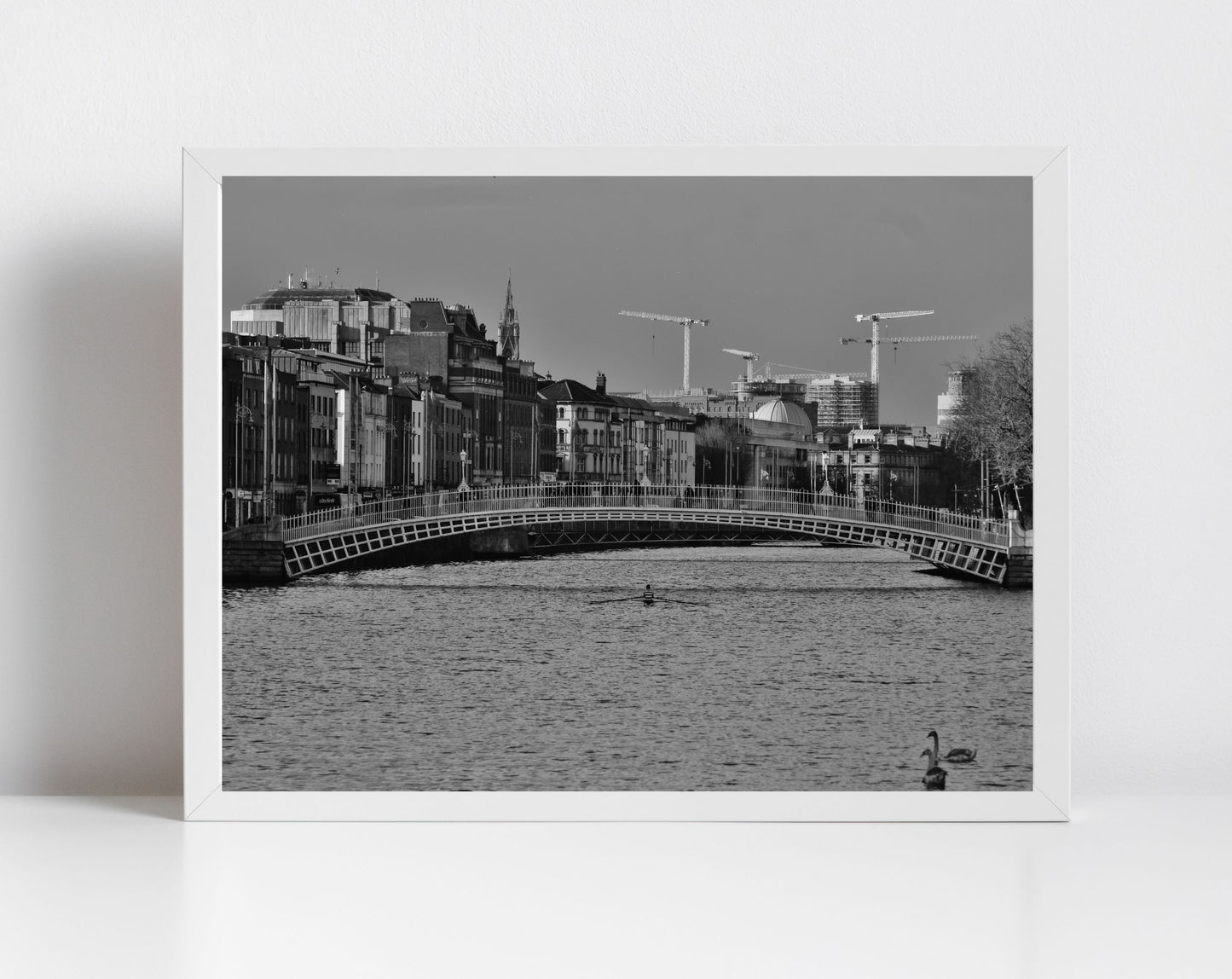 Ha'penny Bridge Dublin Black And White Print