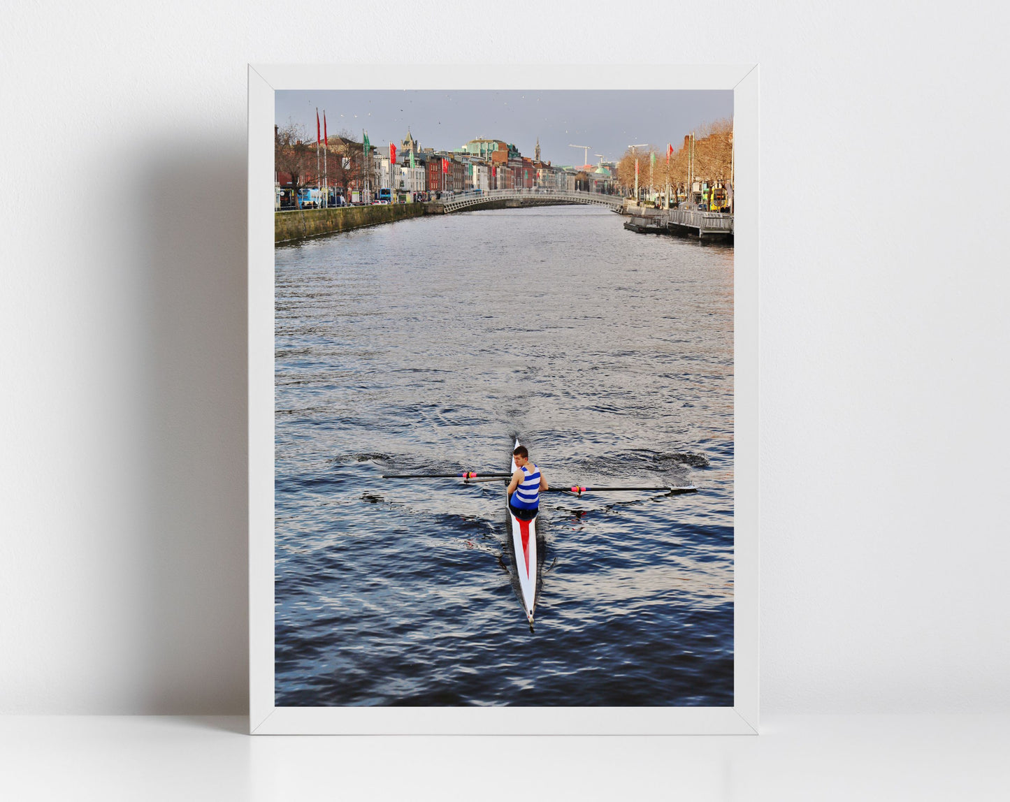 River Liffey Dublin Print Rowing Art