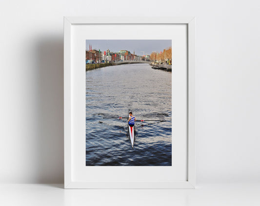 River Liffey Dublin Print Rowing Art