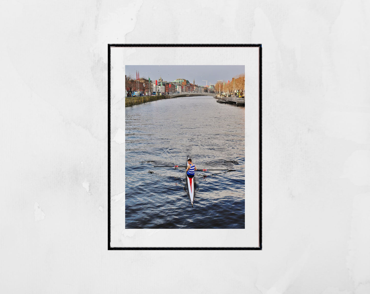 River Liffey Dublin Print Rowing Art