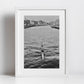 River Liffey Dublin Black And White Print Rowing Art