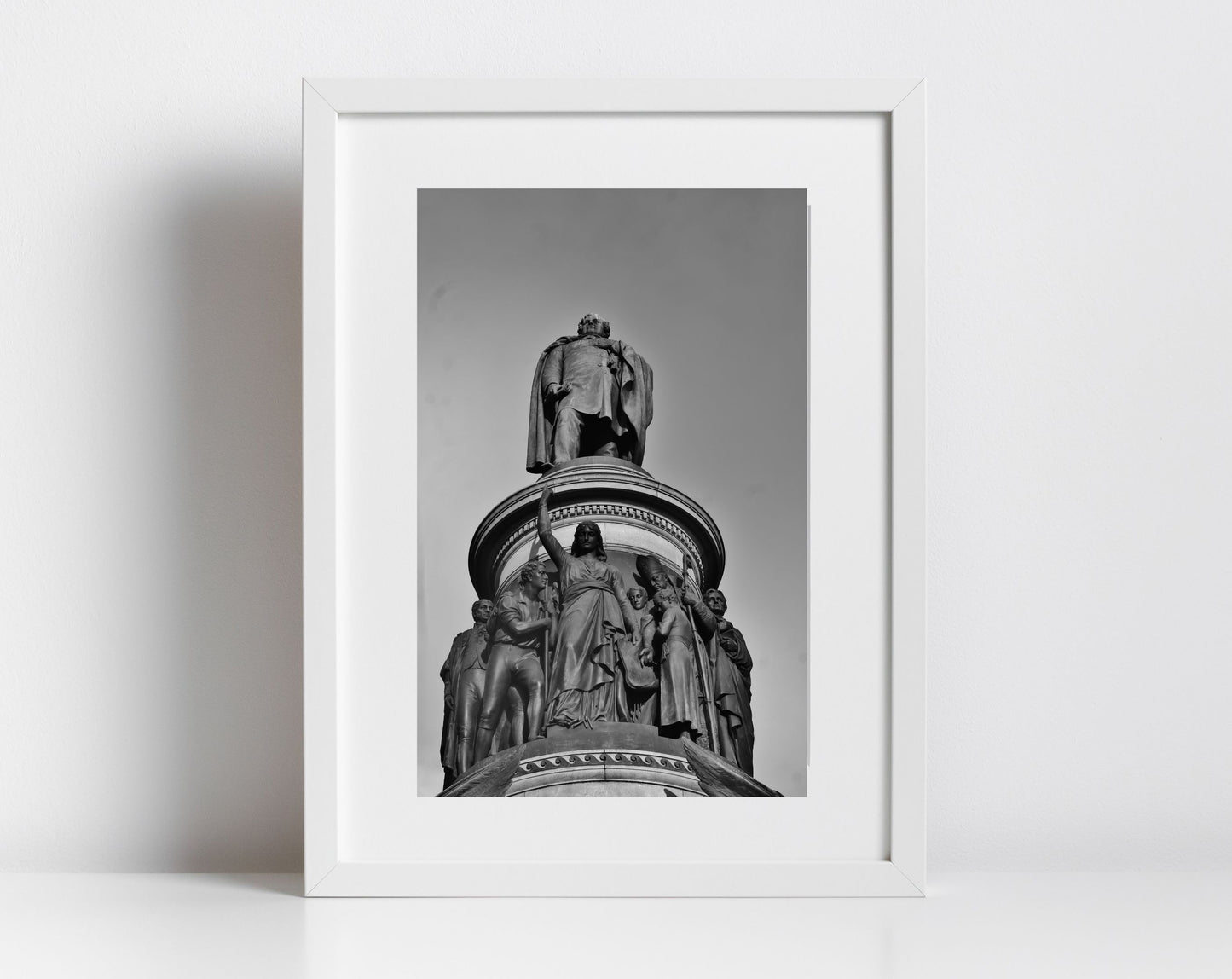 Daniel O'Connell Monument Dublin Black And White Print