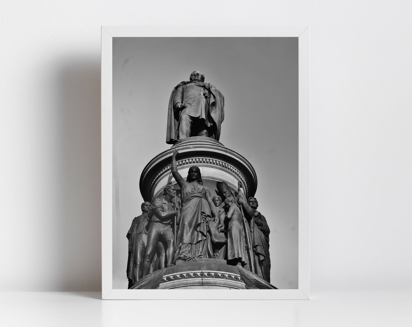 Daniel O'Connell Monument Dublin Black And White Print