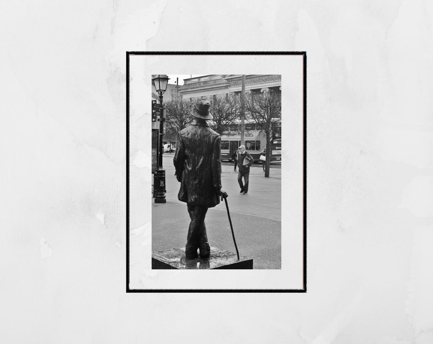 James Joyce Poster Dublin Street Black And White Photography Print