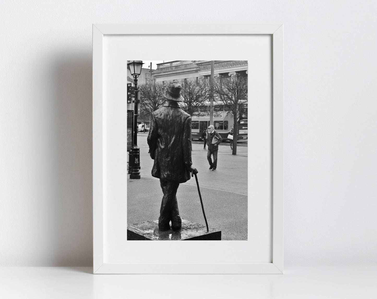 James Joyce Poster Dublin Street Black And White Photography Print