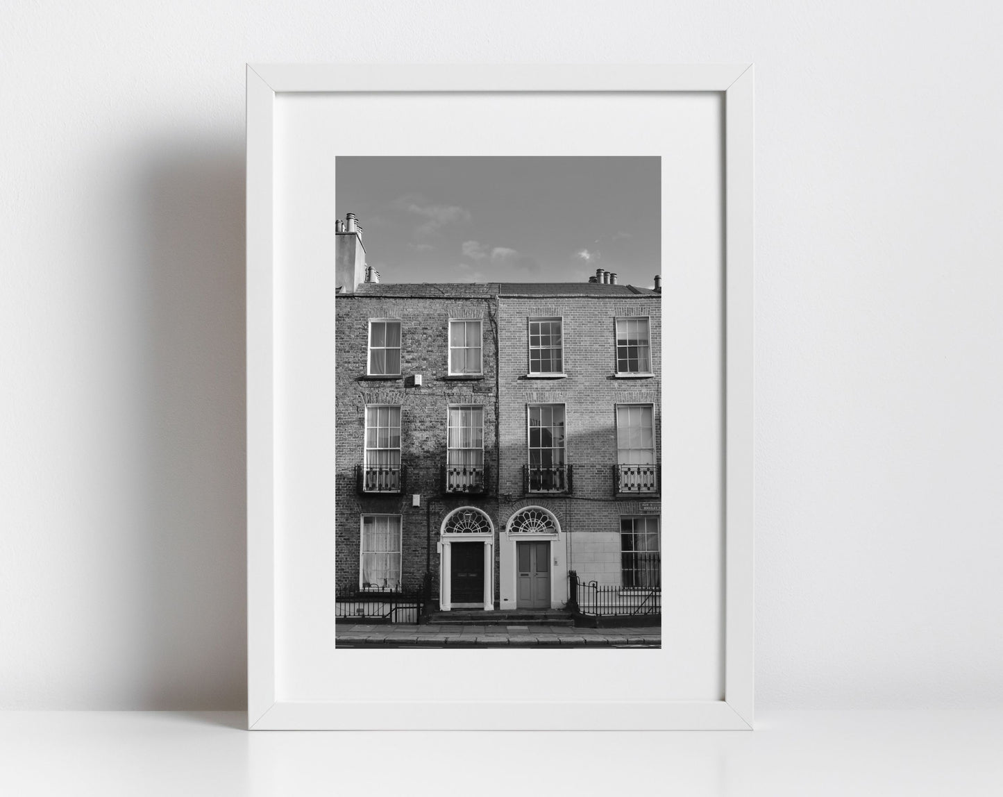 Georgian Terrace Black And White Print Dublin Photography