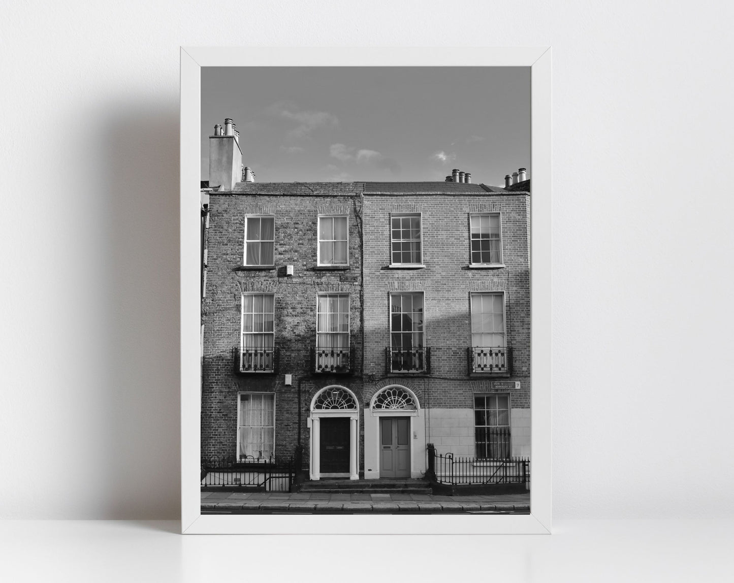 Georgian Terrace Black And White Print Dublin Photography