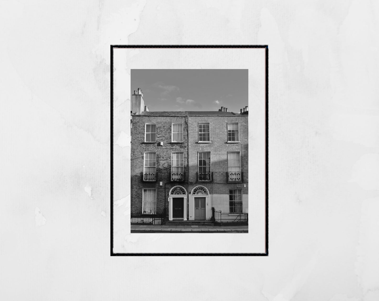 Georgian Terrace Black And White Print Dublin Photography