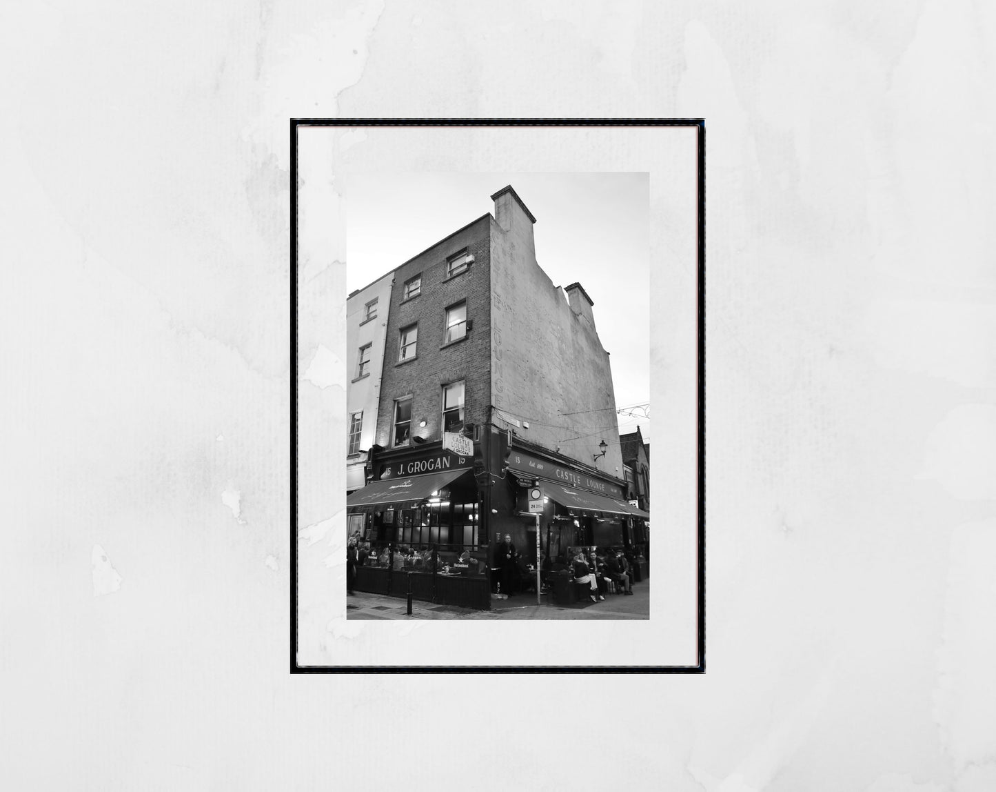 Grogan's Dublin Photography Irish Pub Black And White Print