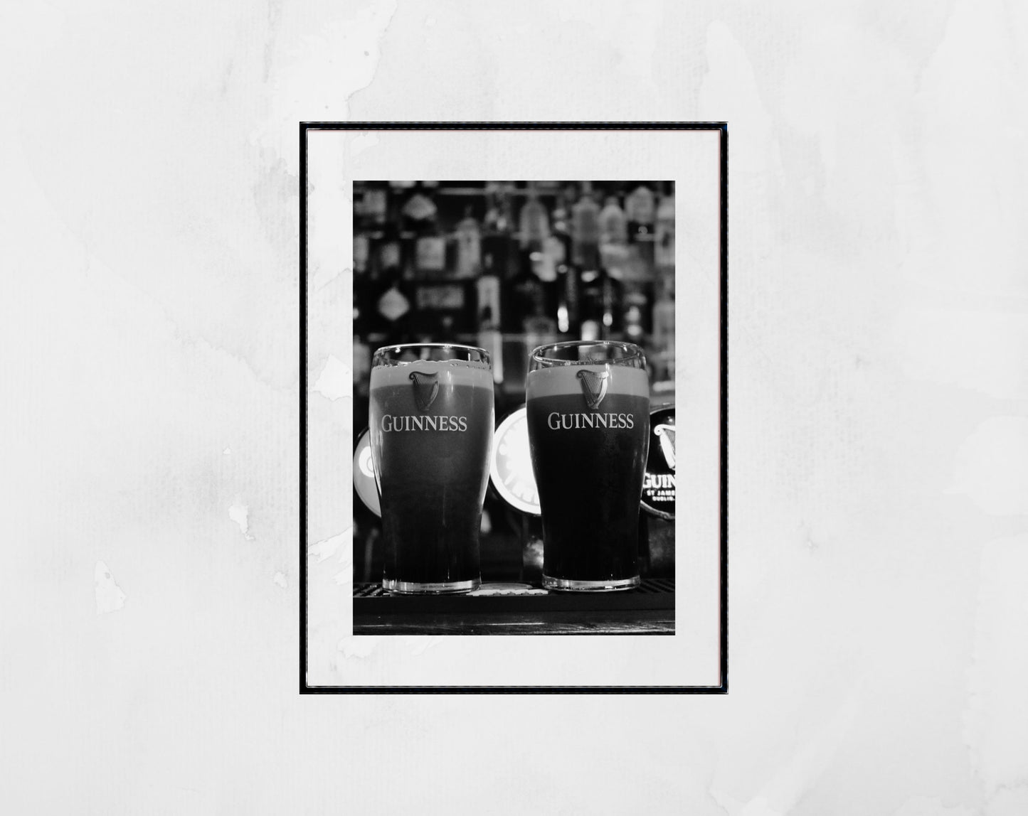 Guinness Black And White Poster Irish Pub Decor O'Donoghue's Dublin Photography