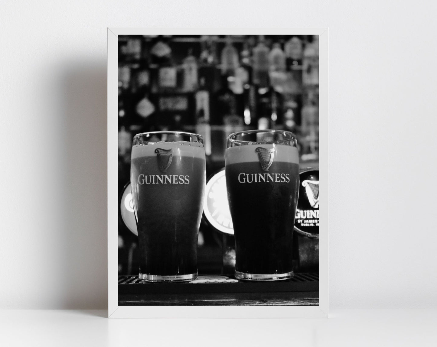 Guinness Black And White Poster Irish Pub Decor O'Donoghue's Dublin Photography