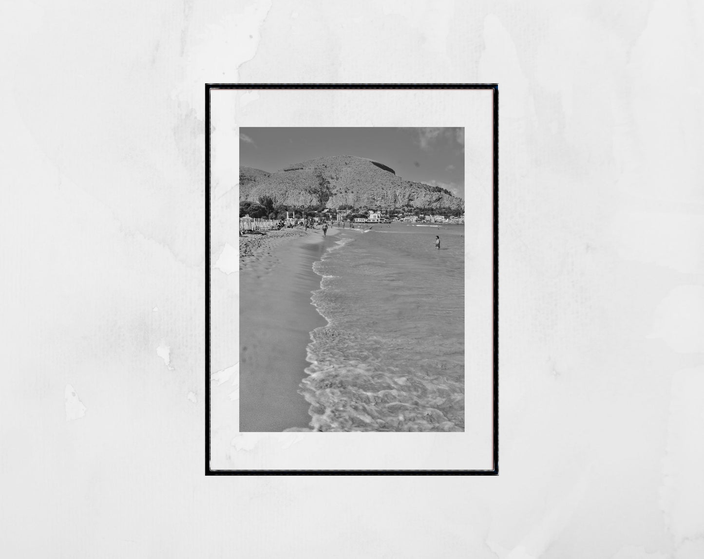 Mondello Sicily Wall Art Italian Beach Black And White Photography