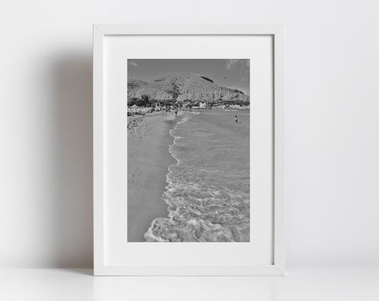 Mondello Sicily Wall Art Italian Beach Black And White Photography