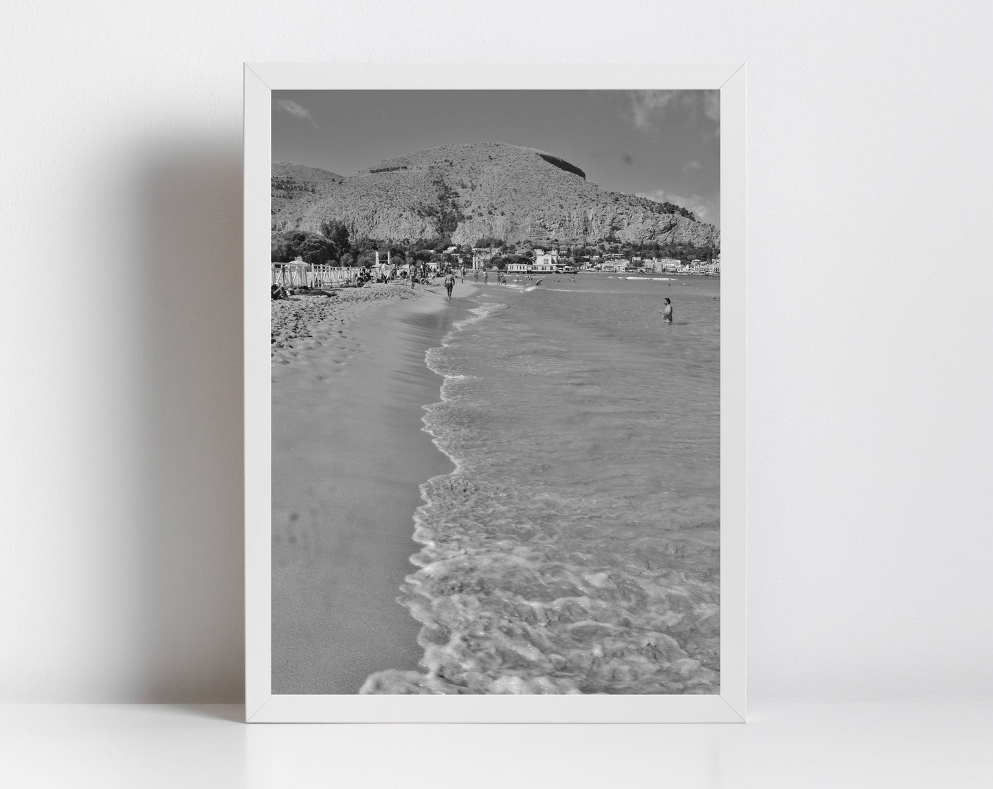 Mondello Sicily Wall Art Italian Beach Black And White Photography