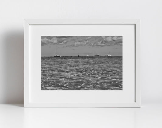 Sea Wall Art Mondello Sicily Black And White Photography