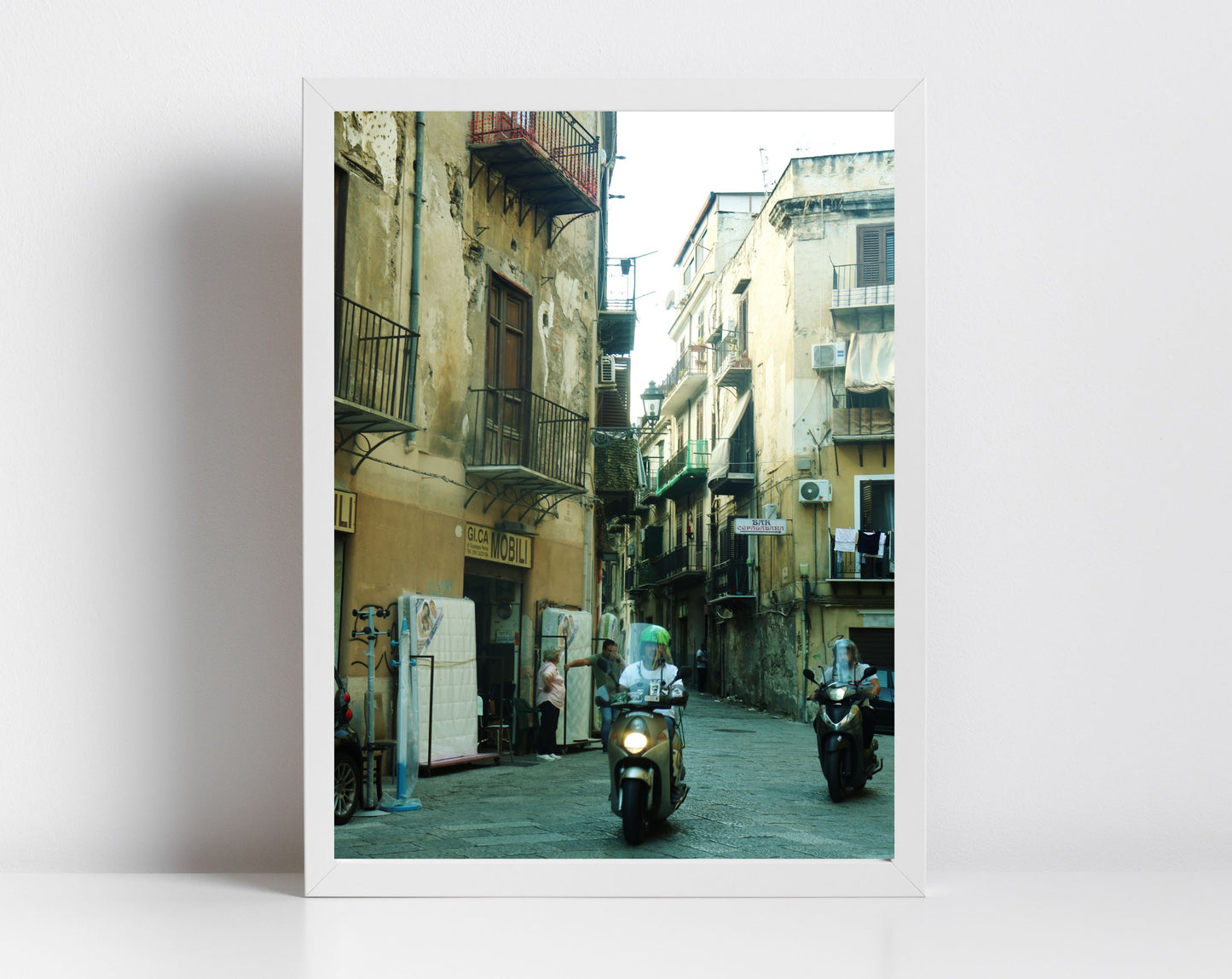 Palermo Sicily Print Street Photography Vespa Poster Italy Art