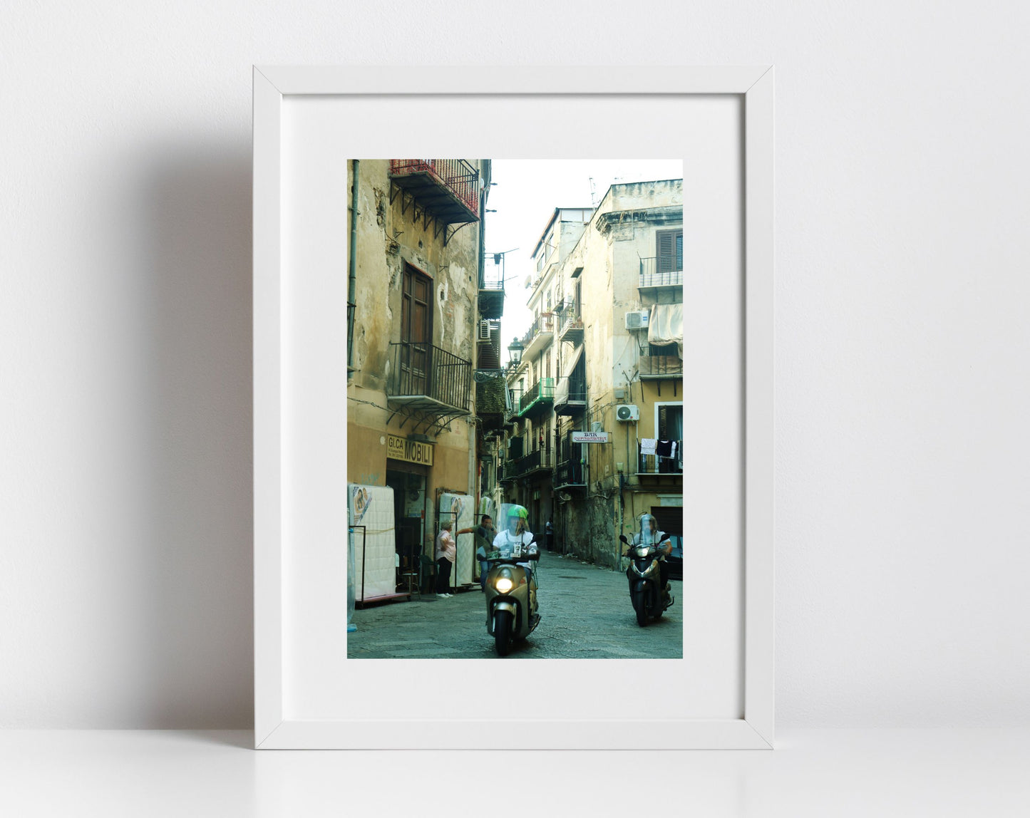 Palermo Sicily Print Street Photography Vespa Poster Italy Art