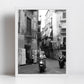 Palermo Sicily Black And White Print Street Photography Vespa Poster Italy Art