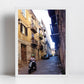 Palermo Sicily Print Street Photography Woman On Moped Poster