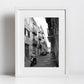 Palermo Sicily Black And White Print Street Photography Woman On Moped Poster