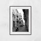 Palermo Sicily Black And White Print Street Photography Woman On Moped Poster