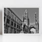 Palermo Cathedral Sicily Black And White Print Italy Wall Art