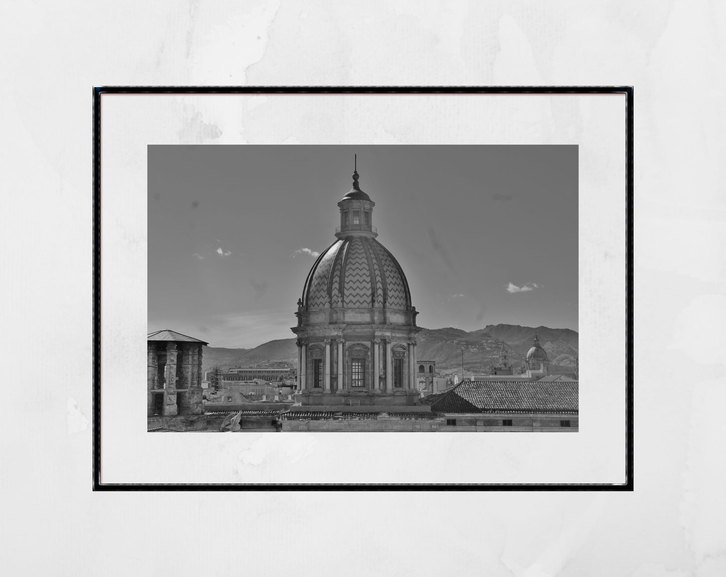 Palermo Church of the Gesù Black And White Photography Wall Art