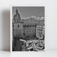 Piazza Pretoria Palermo Sicily Black And White Photography Print Italy Wall Art