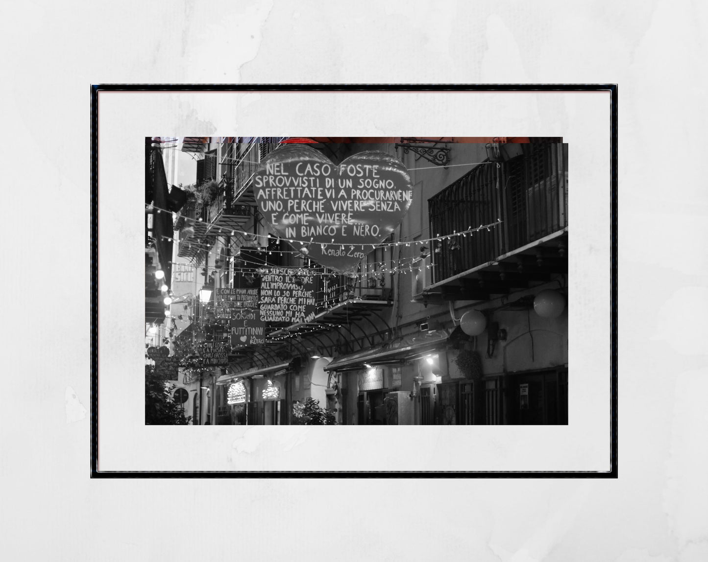 Palermo Black And White Photography Print Italy Wall Art