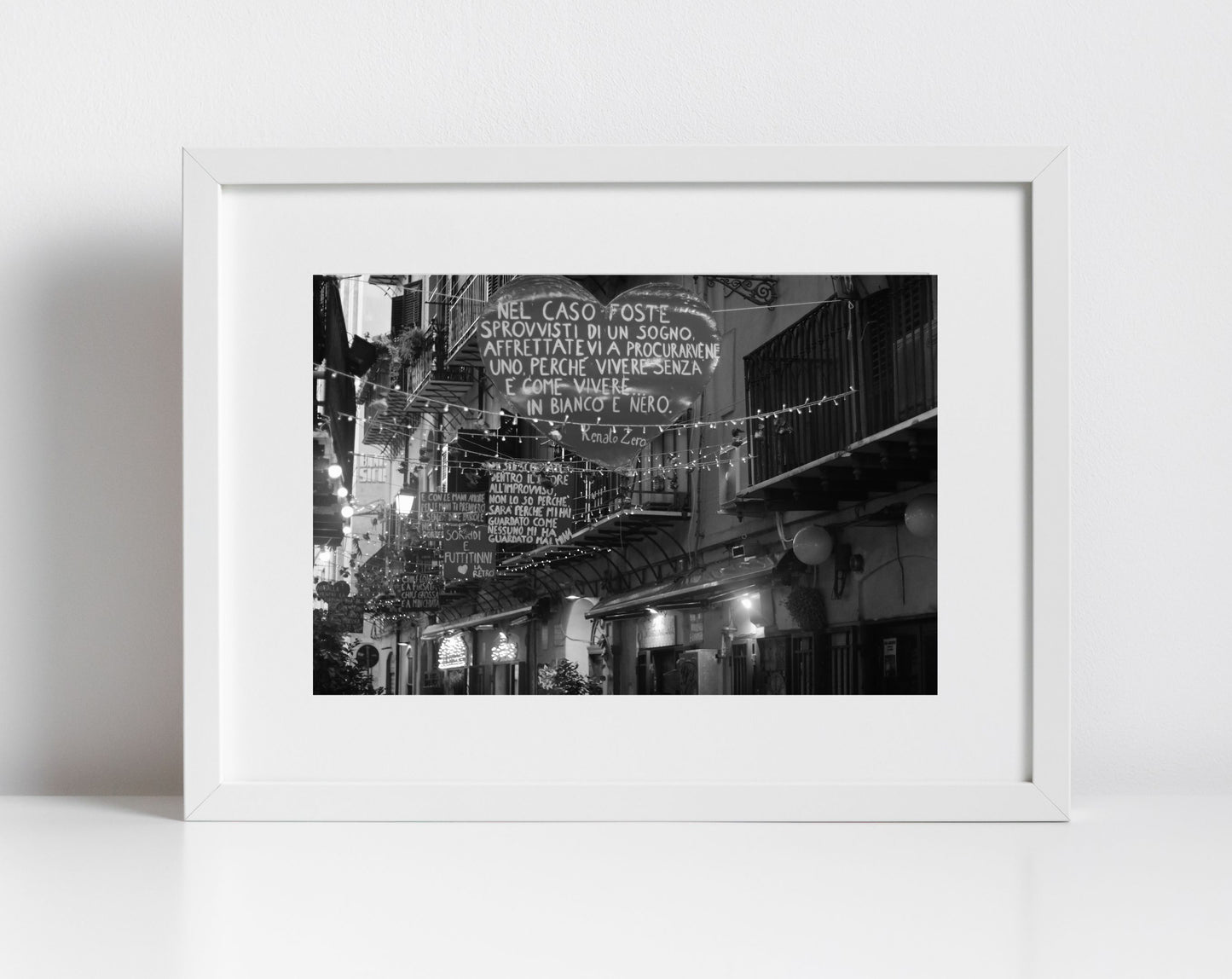 Palermo Black And White Photography Print Italy Wall Art