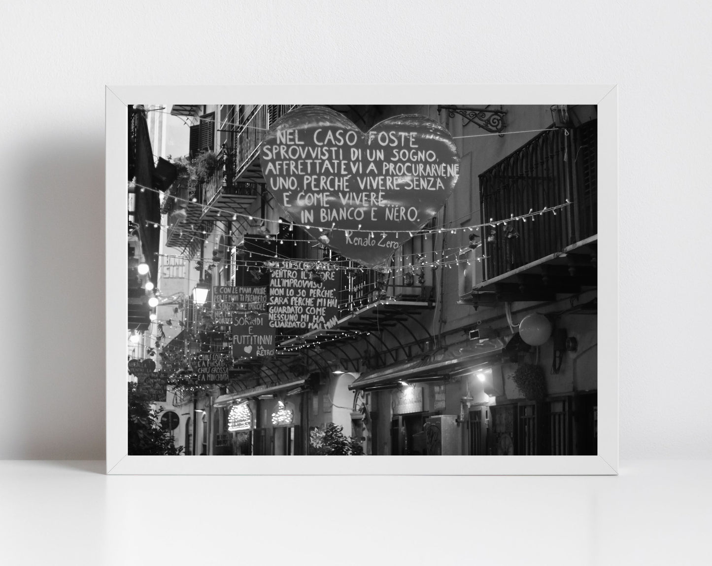 Palermo Black And White Photography Print Italy Wall Art