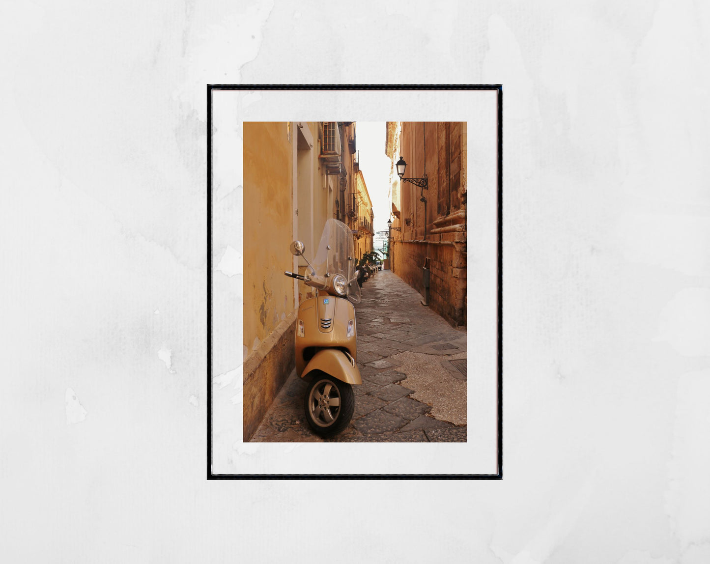 Vespa Poster Italy Street Photography Syracuse Sicily Print