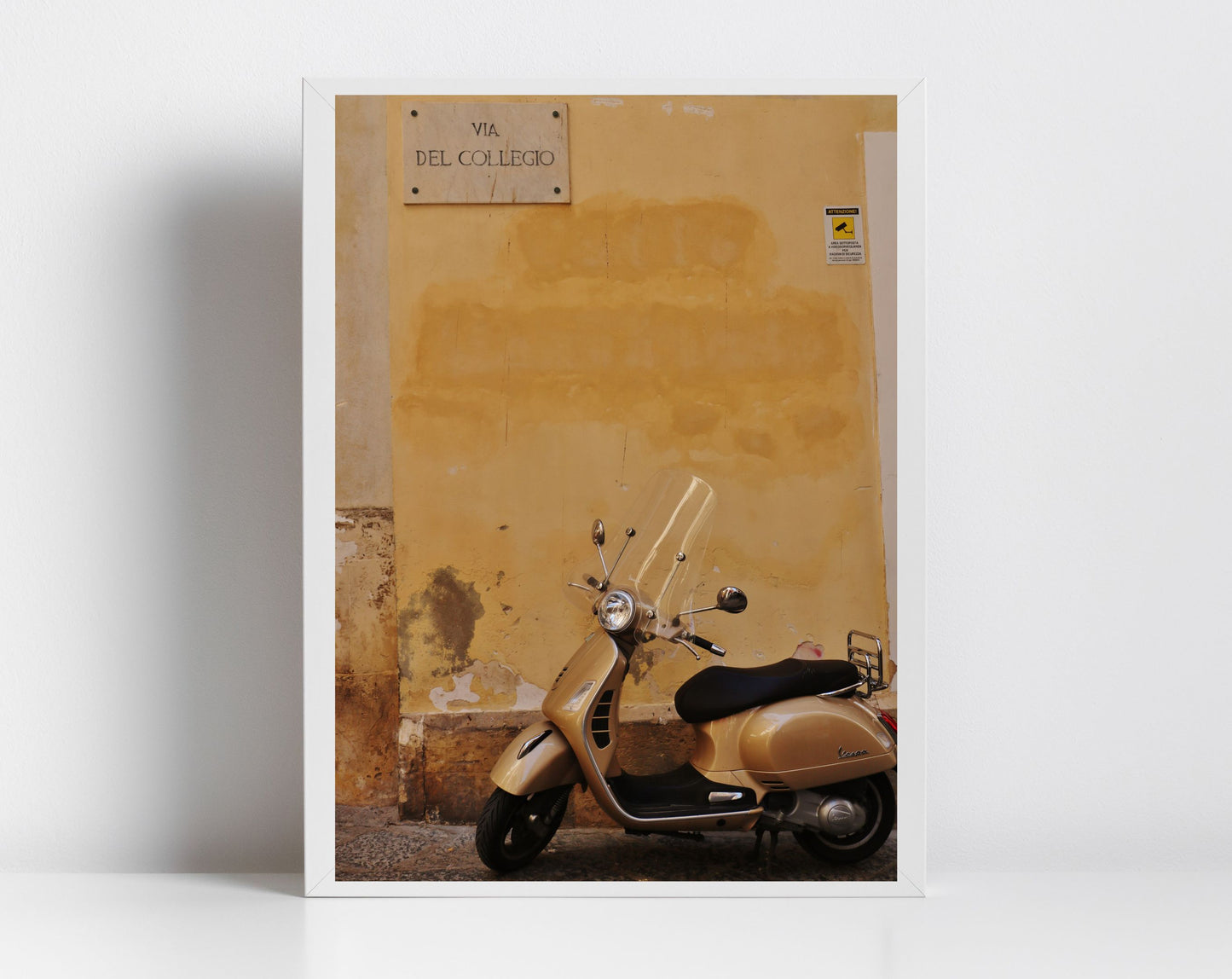 Italy Street Photography Vespa Poster Syracuse Sicily Print