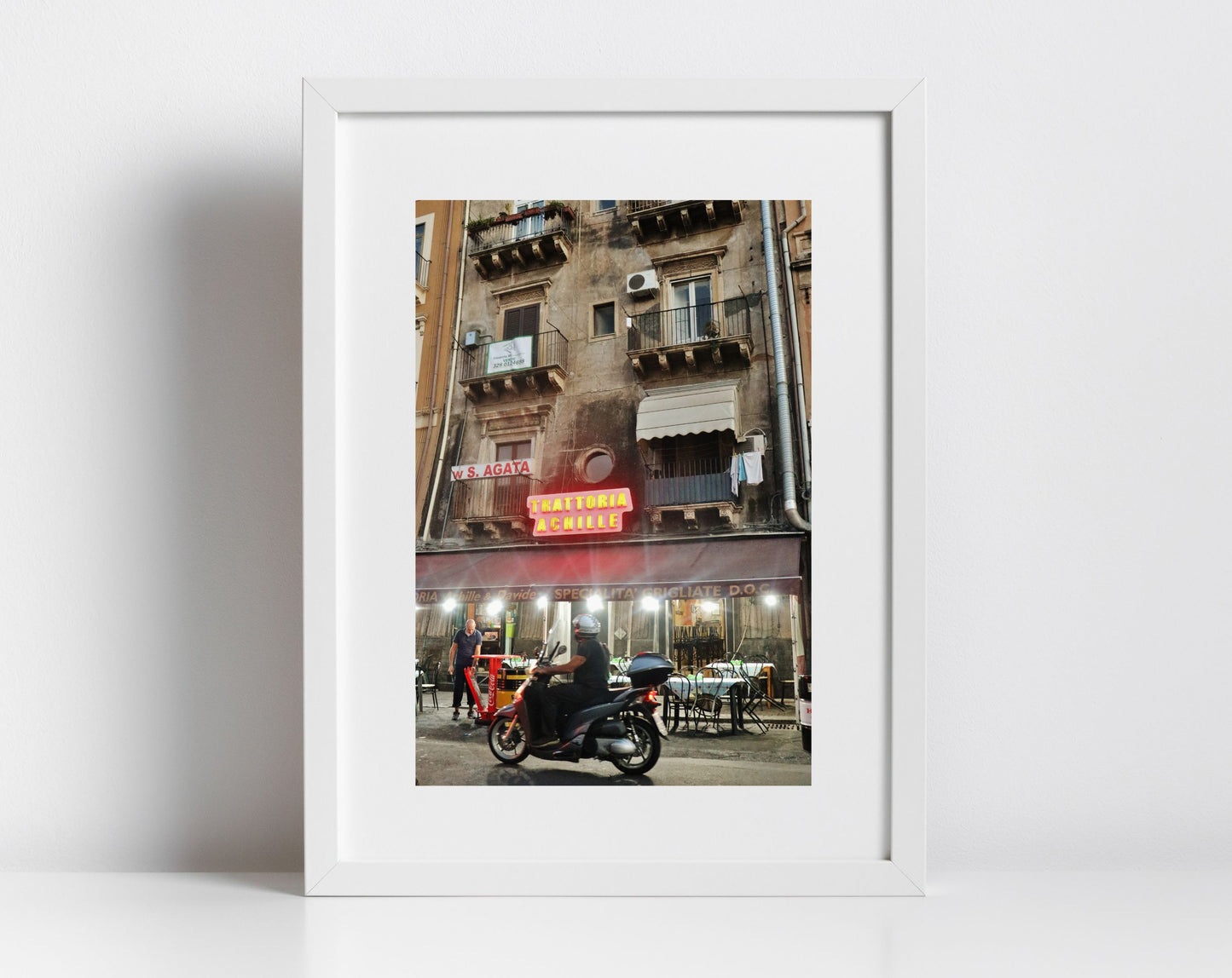 Catania Sicily Print Street Photography Vespa Poster