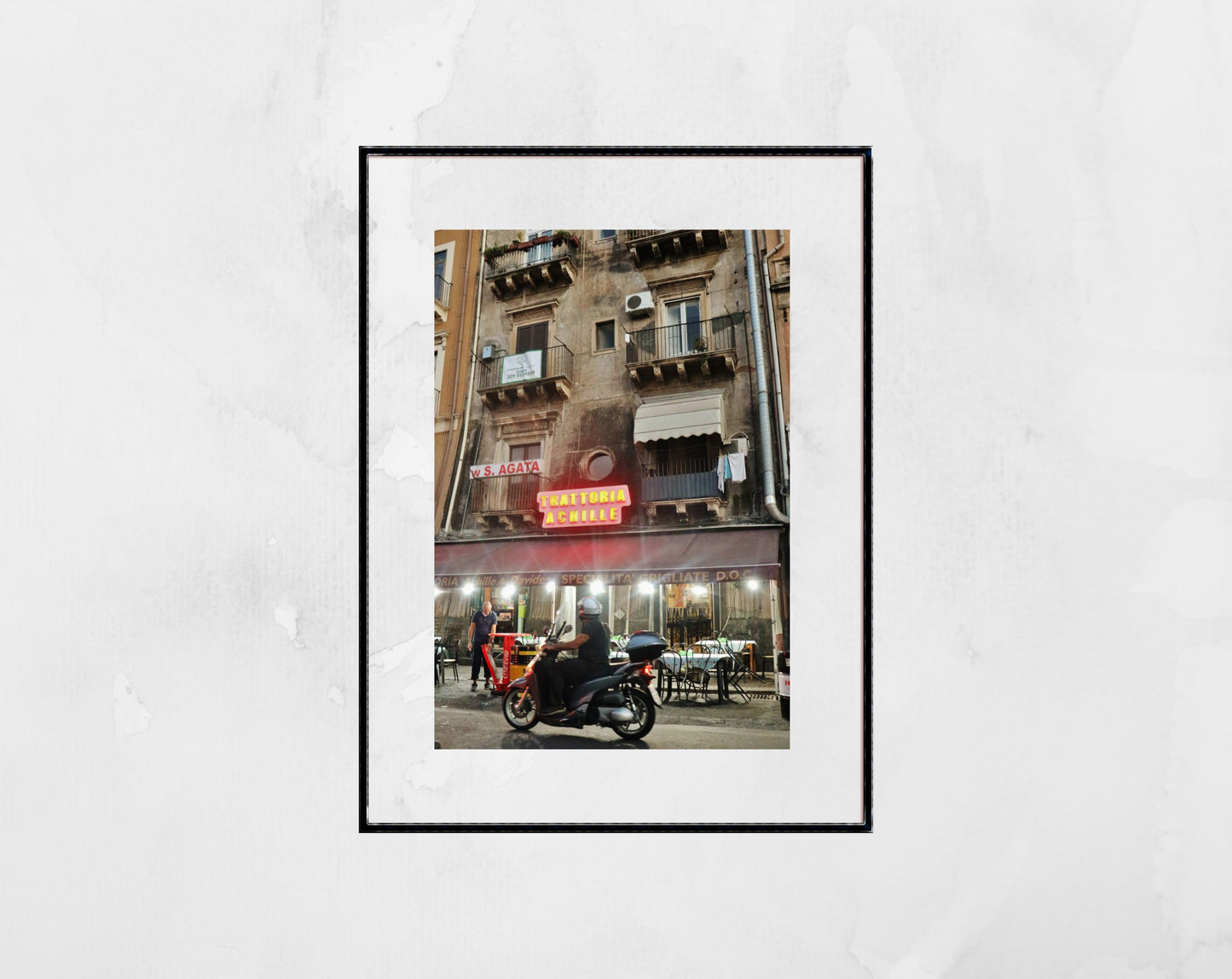 Catania Sicily Print Street Photography Vespa Poster