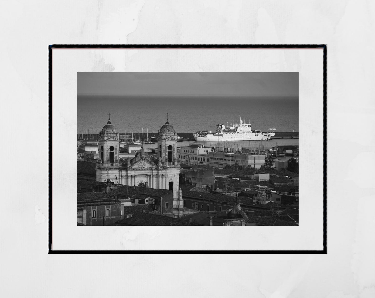 Catania Sicily Black And White Photography Print