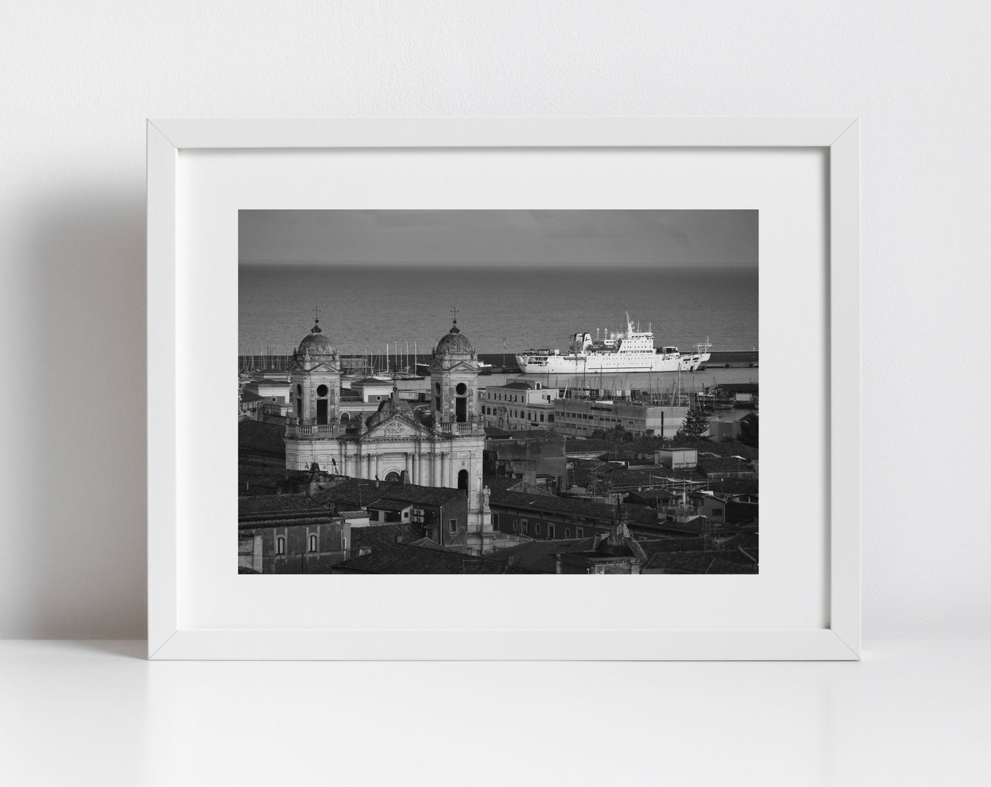 Catania Sicily Black And White Photography Print