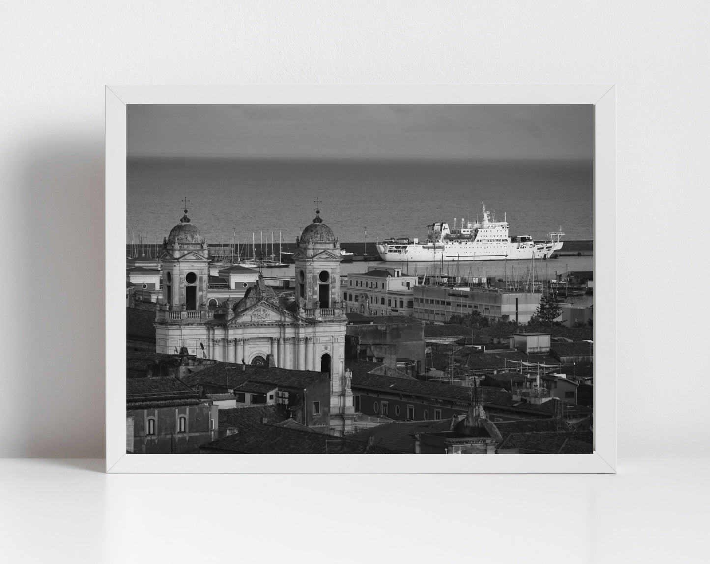 Catania Sicily Black And White Photography Print