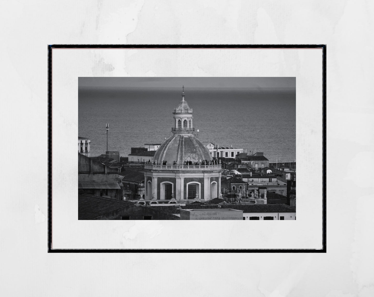 Badia di Sant'Agata Catania Sicily Black And White Photography Print