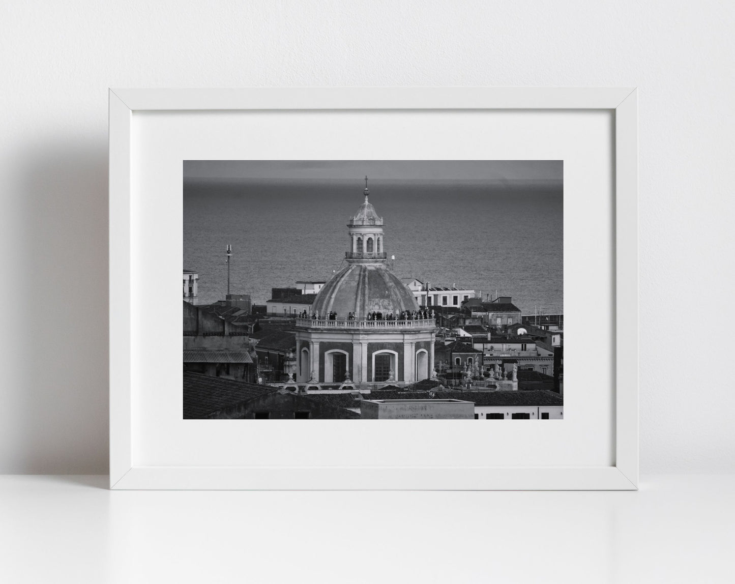 Badia di Sant'Agata Catania Sicily Black And White Photography Print