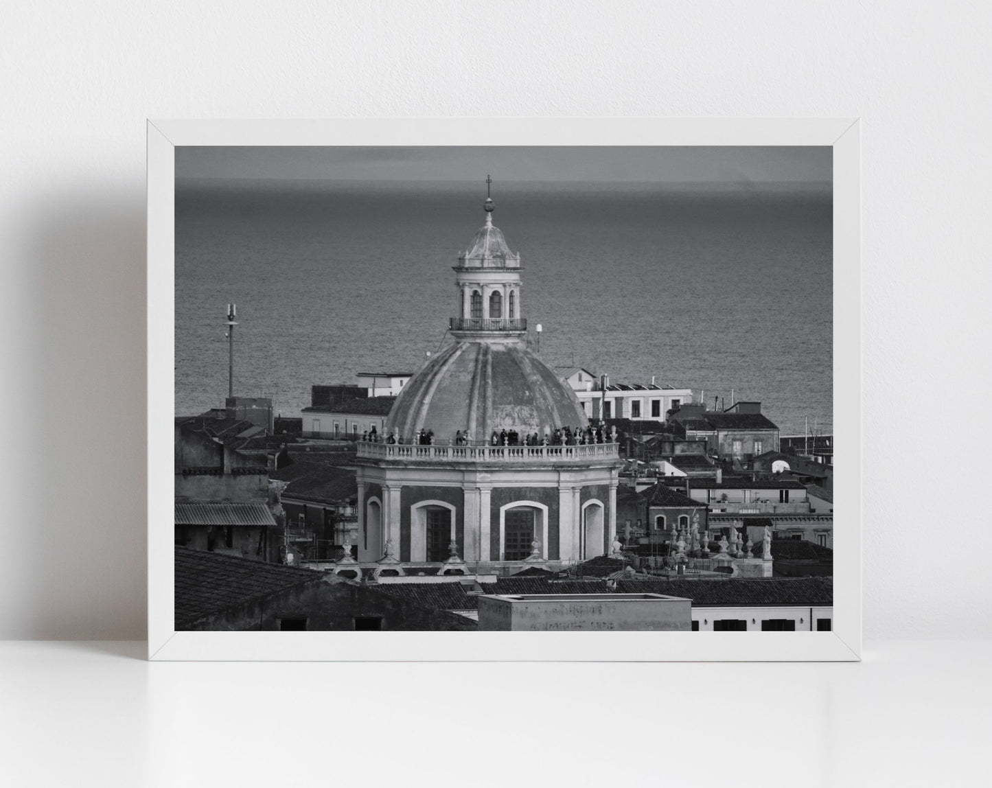 Badia di Sant'Agata Catania Sicily Black And White Photography Print