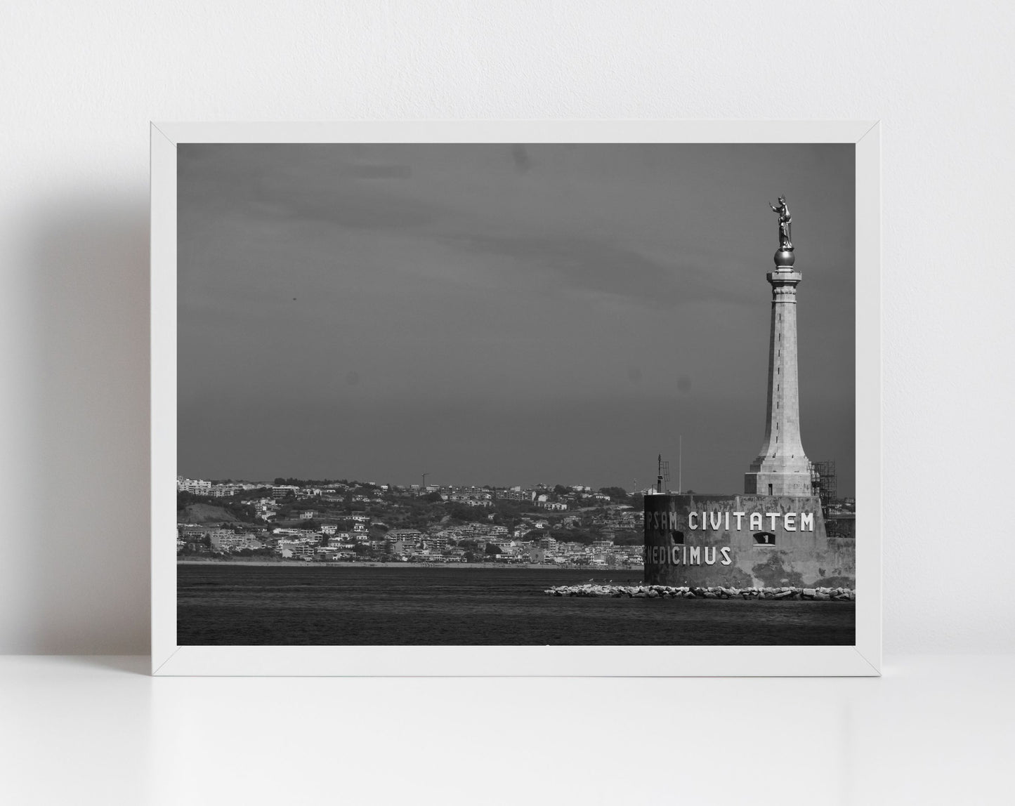 Madonna della Lettera Messina Sicily Black And White Photography Print