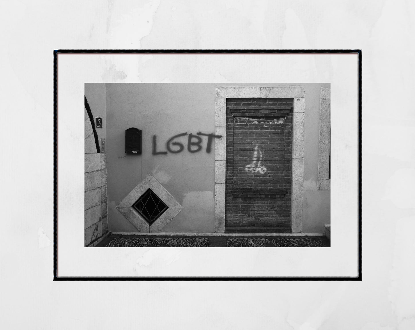 LGBT Art Taormina Sicily Black And White Photography