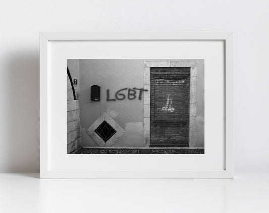 LGBT Art Taormina Sicily Black And White Photography