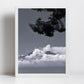 Mount Etna Taormina Sicily Black And White Photography Print