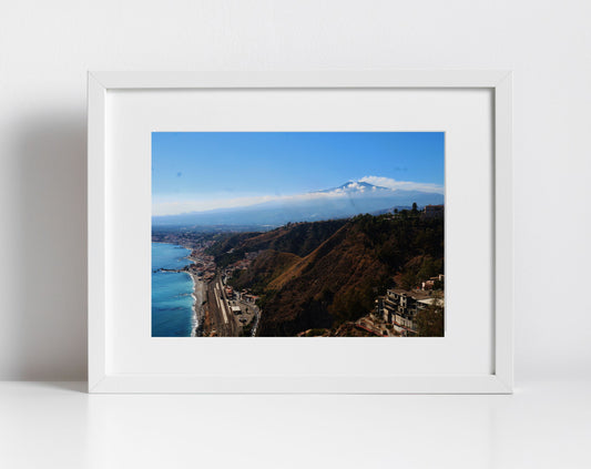 Taormina Mount Etna Sicily Photography Wall Art