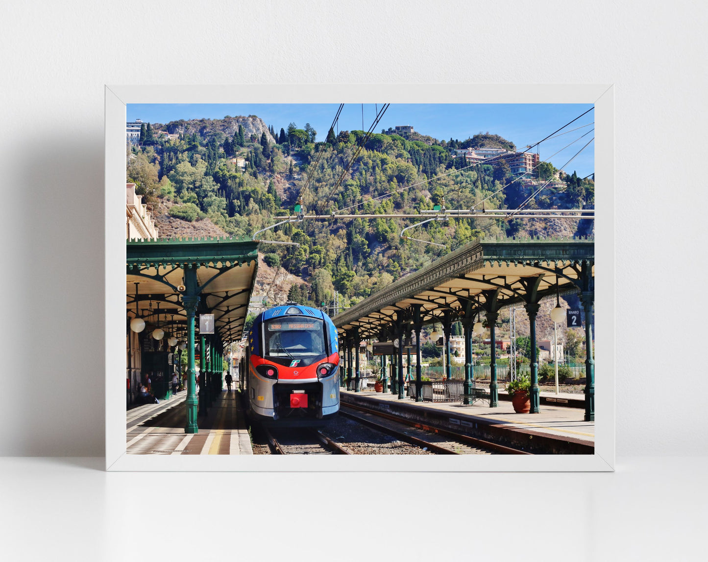 Taormina-Giardini Sicily Photography Print Railway Poster