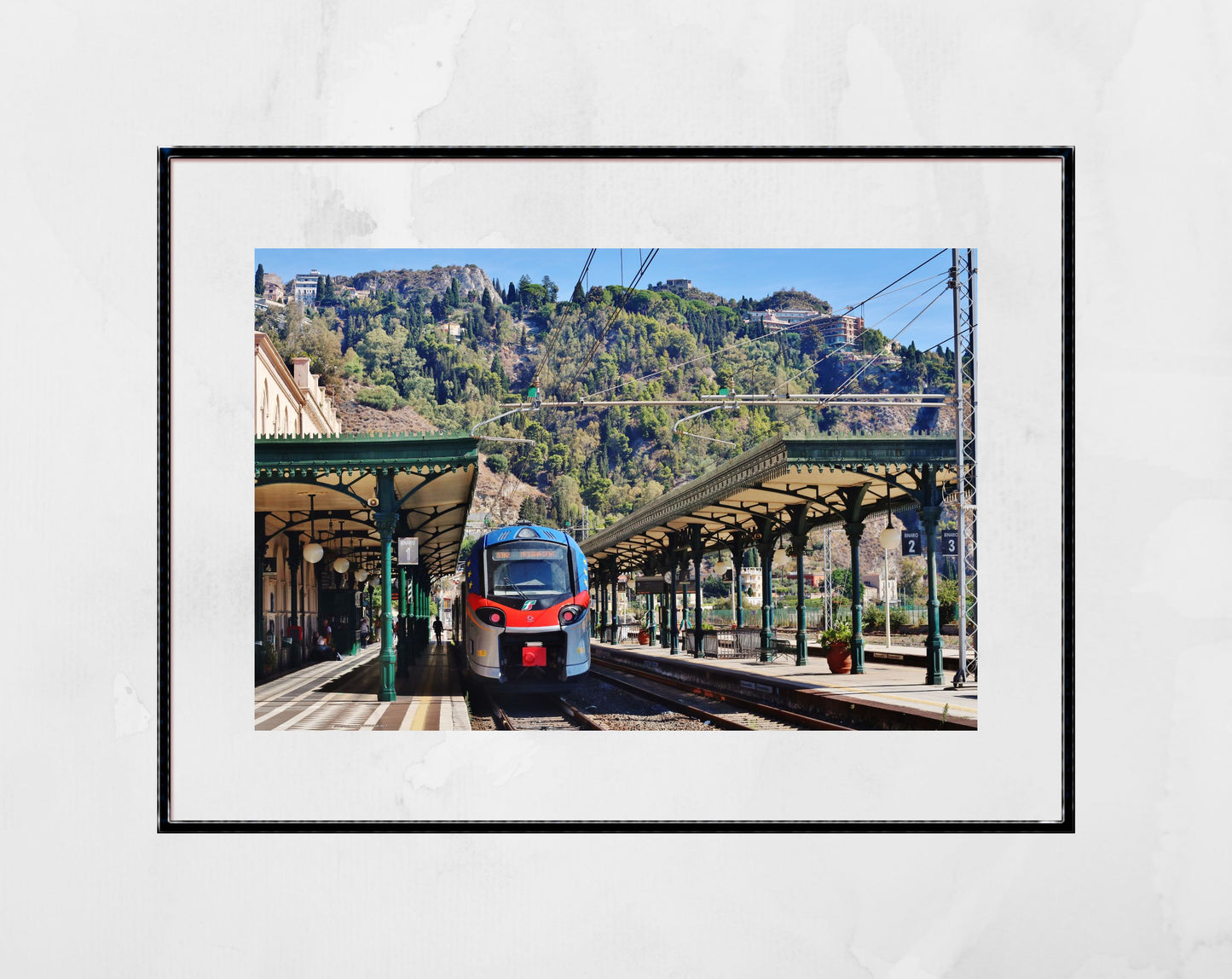 Taormina-Giardini Sicily Photography Print Railway Poster