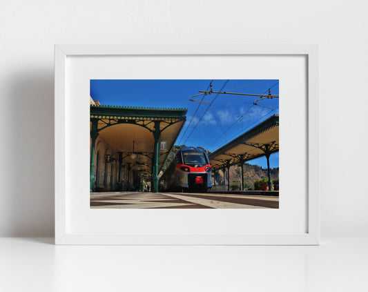 Taormina-Giardini Sicily Photography Print Railway Wall Art