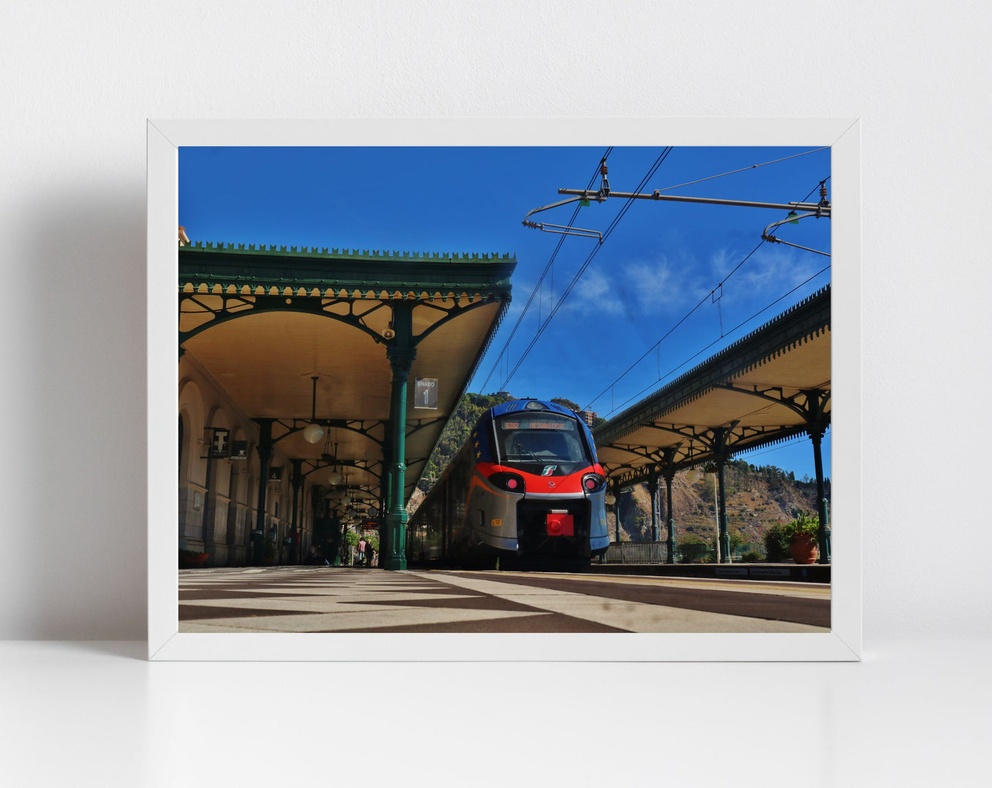 Taormina-Giardini Sicily Photography Print Railway Wall Art